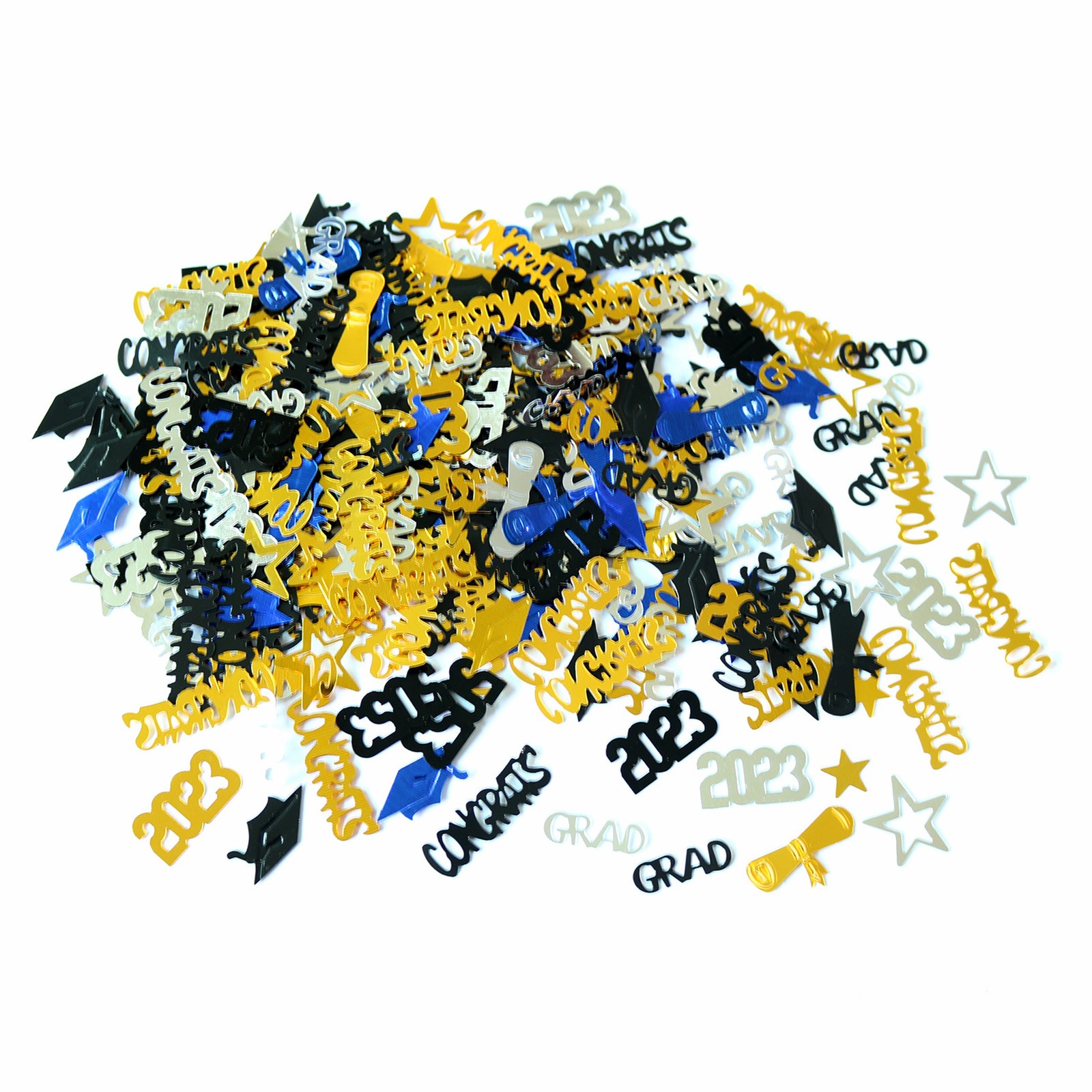 thumbnail image 2 of Congrats Confeti de Graduación 2023 Paquete de 1000 | Decoraciones de Graduación Azul y Dorado Clase de 2023 | Centros de Mesa de Graduación 2023 | Decoración de Fiesta de Graduación Azul, 2 of 2